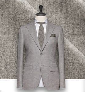 Costume Gris Clair Flanelle sur mesure