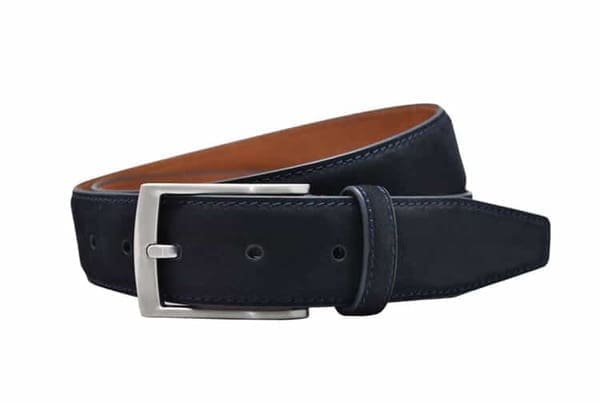 ceinture en nubuck bleu