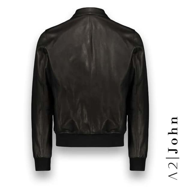 Blouson cuir noir A2 Atacama costume privé paris fabrication sur mesure Italie
