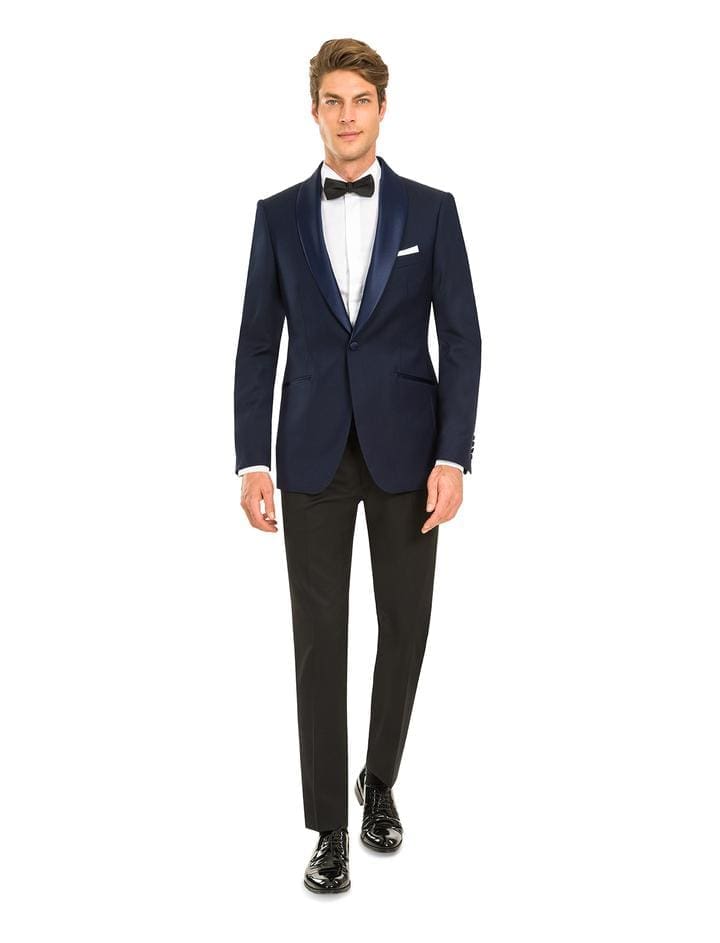 veste smoking bleu mariage homme sur mesure costume privé paris