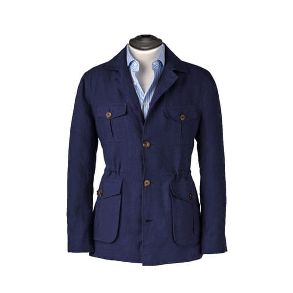 veste saharienne bleu marine veste sur mesure tailleur paris