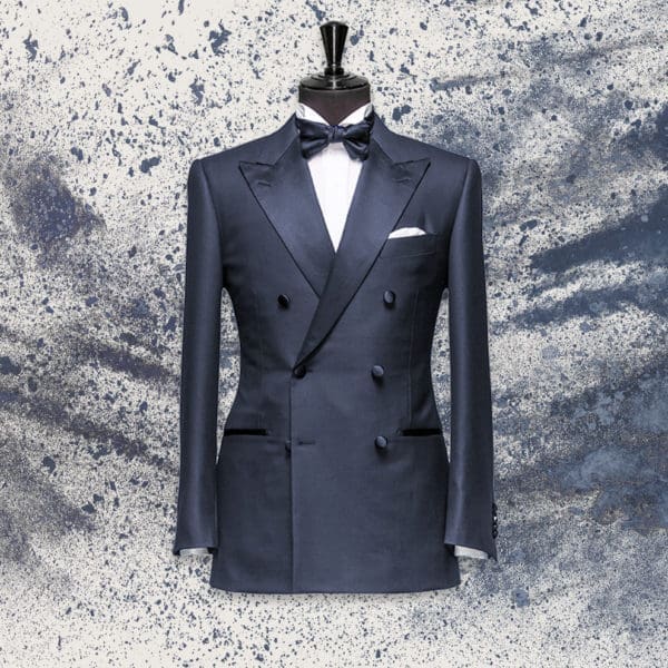 smoking bleu croisé sur mesure tailleur paris costume mariage