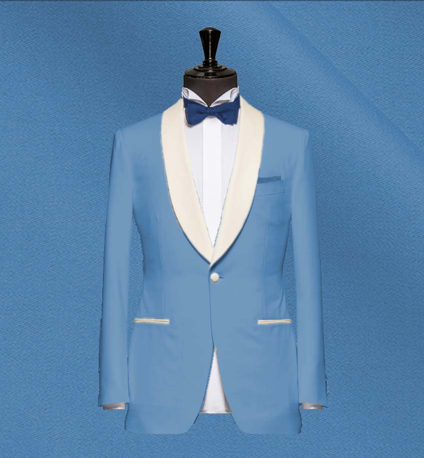 costume smoking mariage bleu méditerranéen sur mesure costume champêtre bohème shabby chic